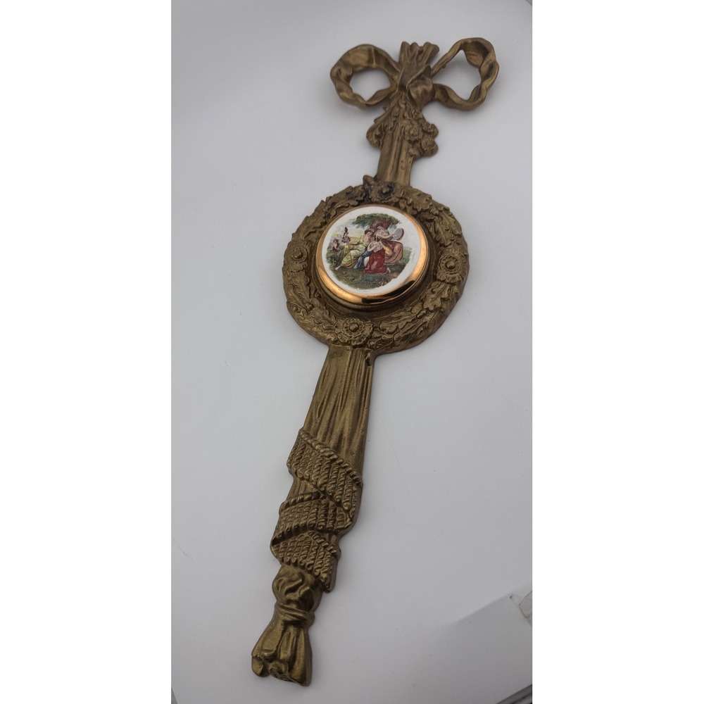 Vintage Victorian Brass Wall Hanging Cameo